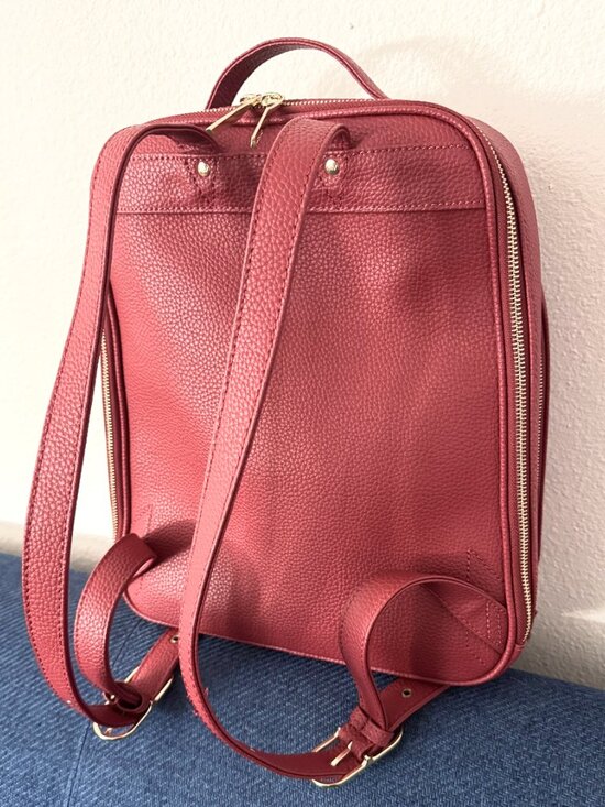 MATT & NAT NAVA Vegan Backpack Deep Red Passion Purity laptop women\'s day pack main image 7